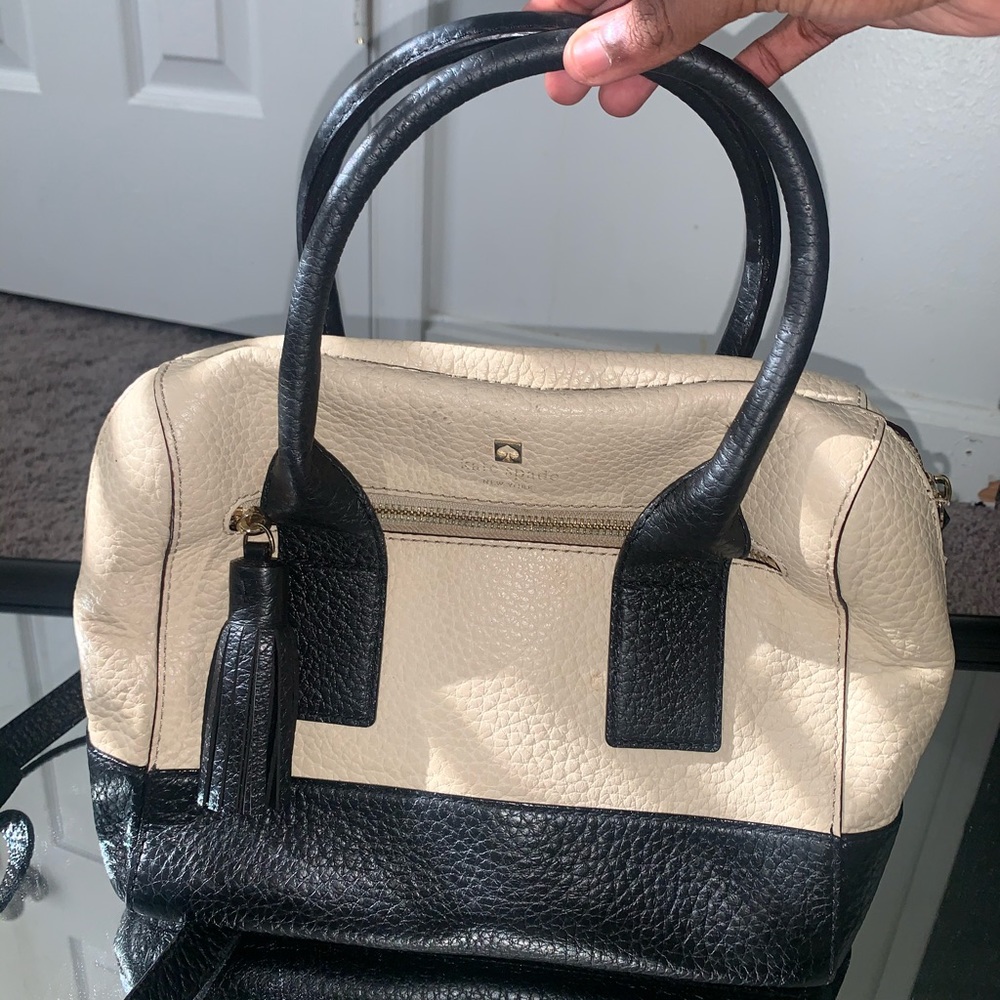 Black & Beige Kate Spade Satchel Bag